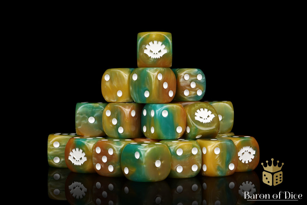 Aztec Lizard Dice - Golden Scale (ONLINE ORDER ONLY)