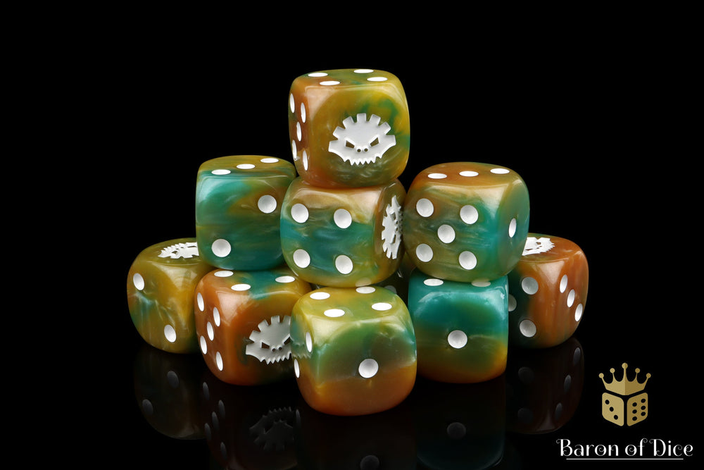 Aztec Lizard Dice - Golden Scale (ONLINE ORDER ONLY)