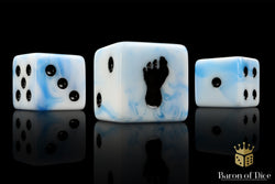 Giant Footprint Dice - White Ice (ONLINE ORDER ONLY)