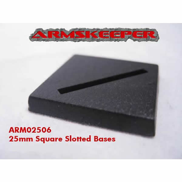 ARM02506 Square Slotted 25mm Miniature Bases Mega Pack of 80 (ONLINE ORDER ONLY)