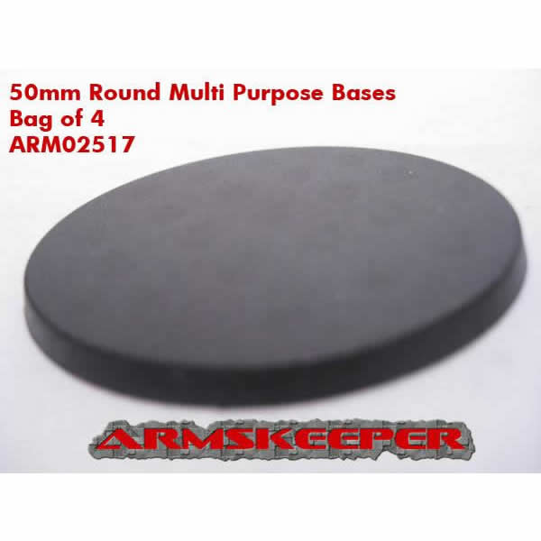 ARM02517 Round Multi Purpose 50mm Miniature Bases Pack of 4 (ONLINE ORDER ONLY)