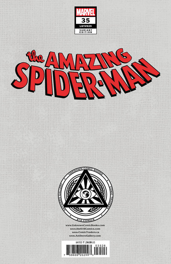 Amazing Spider-Man #35 Unknown Comics Sabine Rich Exclusive Virgin Var (10/11/2023) (Online Order Only)