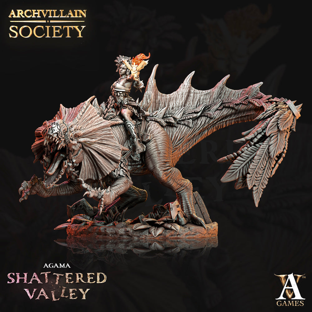 3D Printed Archvillain Games Archvillain Society Vol XIV Tiakall - Chiltak Beastlord 28mm 32mm D&D (Online Only)