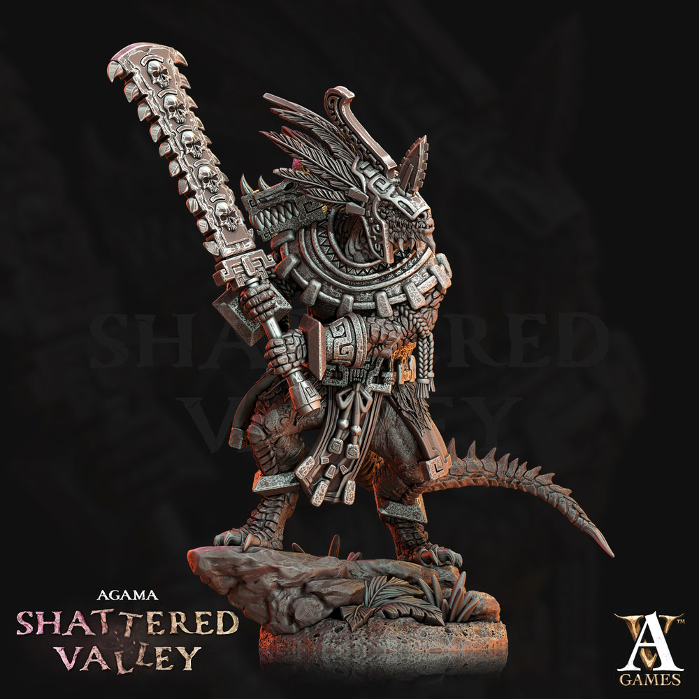 3D Printed Archvillain Games Agama Shattered Valley - Agama Aztical 28mm 32mm D&D (Online Only)