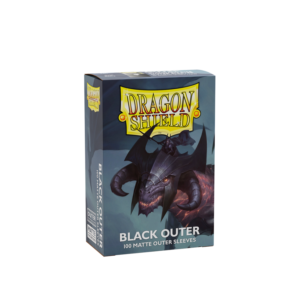 Dragon Shield: 100ct Outer Sleeves - Matte Black (Standard) (Online Order Only)