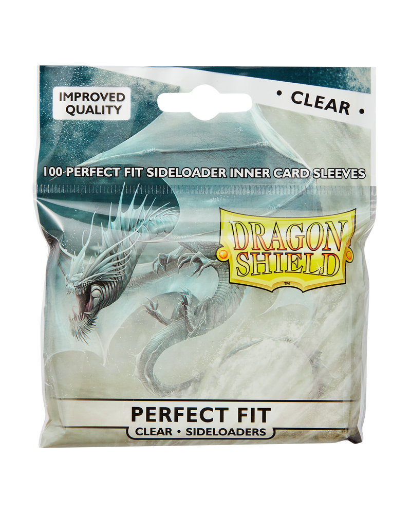 Dragon Shield: Standard Size 100ct Inner Sleeves - Perfect Fit Sideloader (Clear 'Naluapo') (Online Order Only)