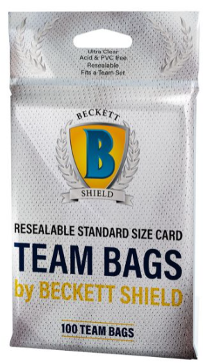 Beckett Shield: Team Bags - Standard Size - 100 ct. (Online Order Only)