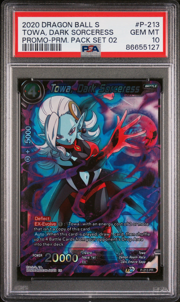 2020 DRAGON BALL SUPER TOWA, DARK SORCERESS #P-213 - PSA 10 (Online Order Only)