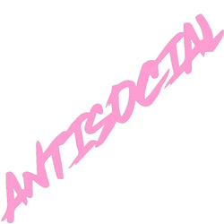 Antisocial Car Sticker Flag Windshield Creative Competition Letters JDM Decorative Styling Style Vinyl Decals (ONLINE ORDER ONLY)