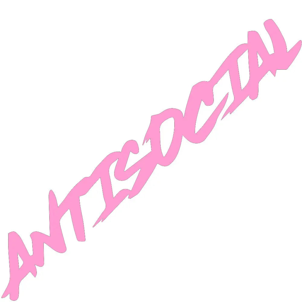 Antisocial Car Sticker Flag Windshield Creative Competition Letters JDM Decorative Styling Style Vinyl Decals (ONLINE ORDER ONLY)