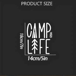 Camp Life Sticker For Travel Camping Enthusiasts Car RV Decorative Stickers, Waterproof  Car Stickers (ONLINE ORDER ONLY)