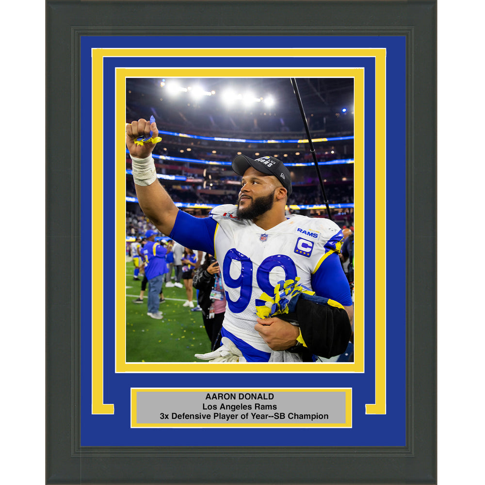 Framed Aaron Donald Los Angeles Rams 8x10 NFL Football Photo