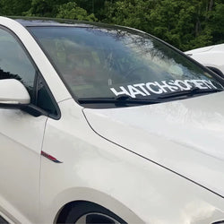 Hatch Society Car Stickers Windshield Banner JDM Graphics Fits Low Stance Decoration Sticker Die Cutting Vinyl Decals (ONLINE ORDER ONLY)