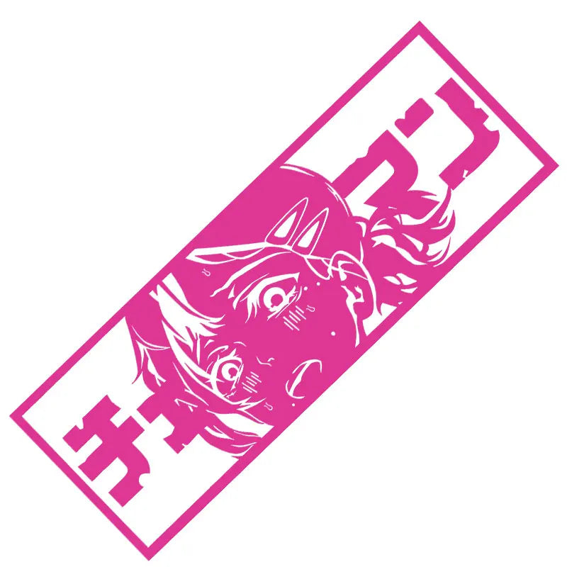 Anime Beautiful Girl Lovely Car Stickers Window Windshield Bumper Decoration Stickers Auto Parts Laser Vinyl Decals (ONLINE ORDER ONLY)