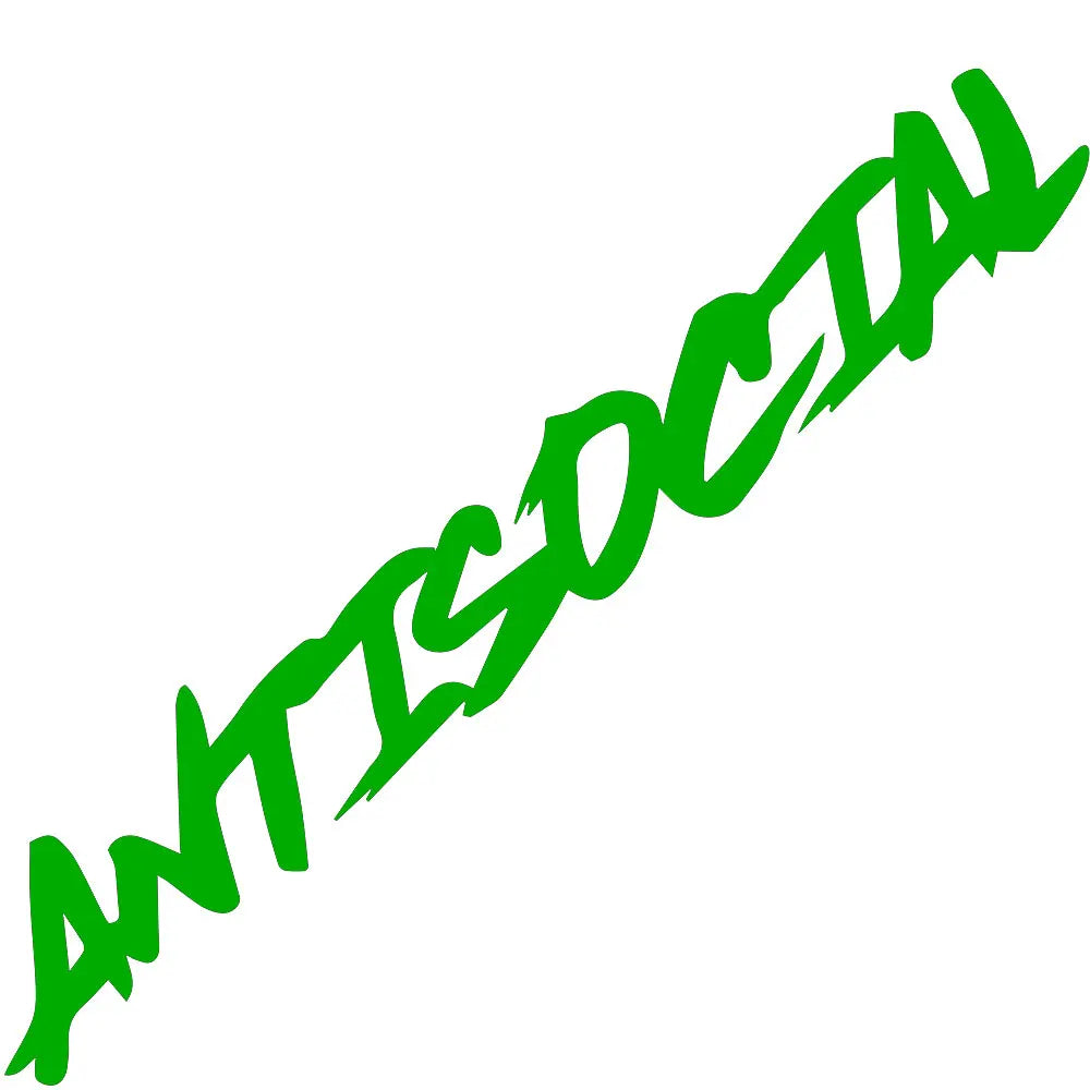 Antisocial Car Sticker Flag Windshield Creative Competition Letters JDM Decorative Styling Style Vinyl Decals (ONLINE ORDER ONLY)
