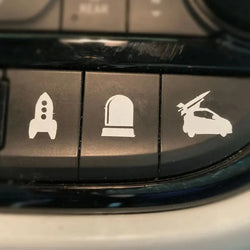 Universal Fit Car Sticker And Truck Vehicle White Blank Buttons The Car Interior  Decoration Die Cutting  Vinyl Decals (ONLINE ORDER ONLY)