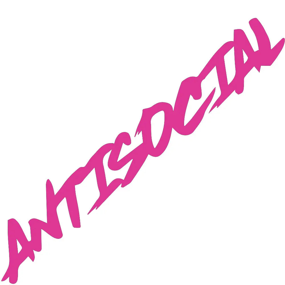 Antisocial Car Sticker Flag Windshield Creative Competition Letters JDM Decorative Styling Style Vinyl Decals (ONLINE ORDER ONLY)