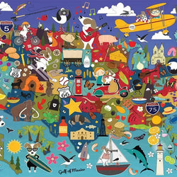 Abbie & Jack Across the USA 1000 Piece Soft Touch Jigsaw Puzzle Crown Point (ONLINE ORDER ONLY)