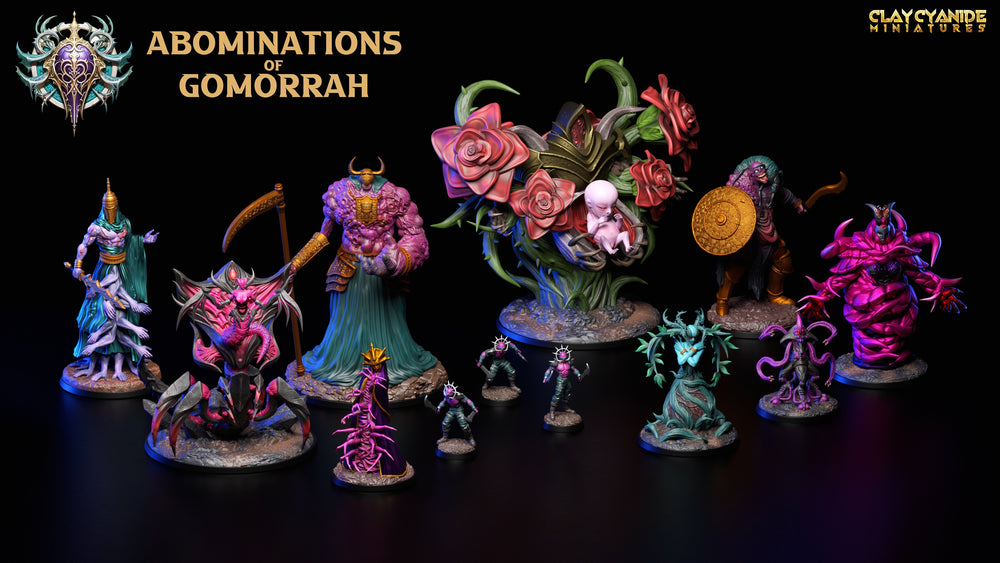 3D Printed Clay Cyanide Abominations of Gomorrah - Ringo 28mm 32mm D&D (Online Only)