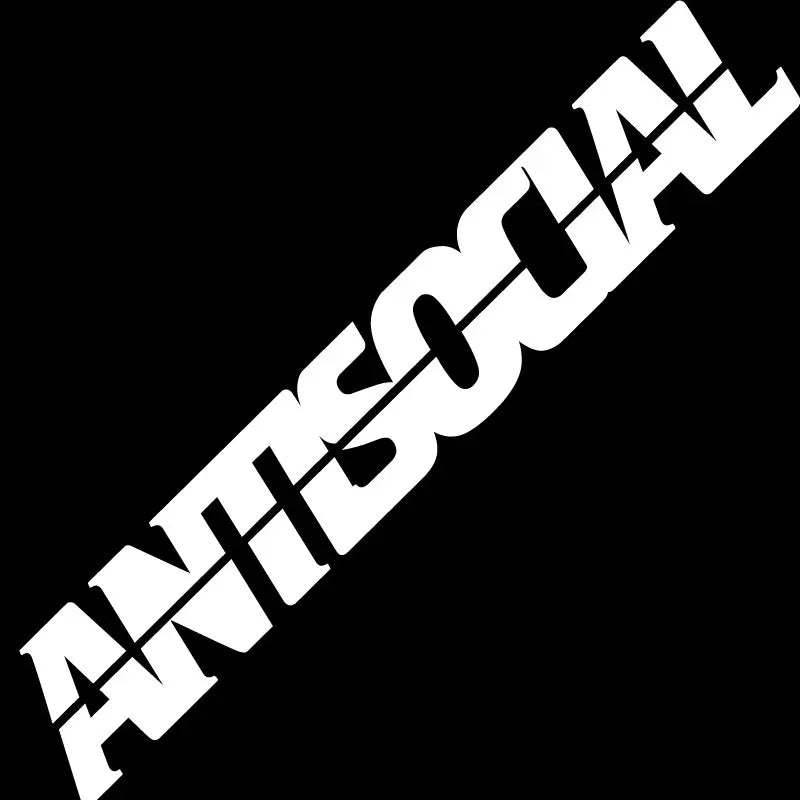 Antisocial Car Sticker Windshield Banner Night Run JDM Sport Competition Style Waterproof Sunscreen Decorative Vinyl Decals (ONLINE ORDER ONLY)