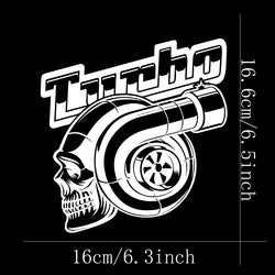 SKULL TURBO car stickers Vinyl Decals - For Cars, Trucks, Walls, Laptops, Windows, Motorcycles, Bumpers Or Crafts (Online Order Only)