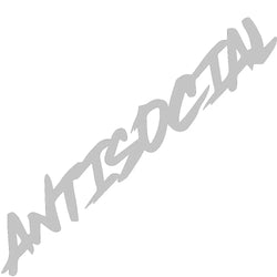 Antisocial Car Sticker Flag Windshield Creative Competition Letters JDM Decorative Styling Style Vinyl Decals (ONLINE ORDER ONLY)