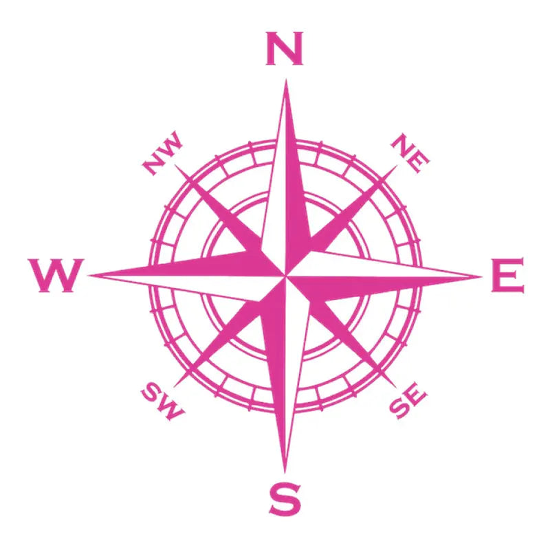 Nautical Compass Car Stickers Outdoor Personality Styling Decoration Laptop Sticker Reflective Rear End Glass Vinyl Decals (ONLINE ORDER ONLY)