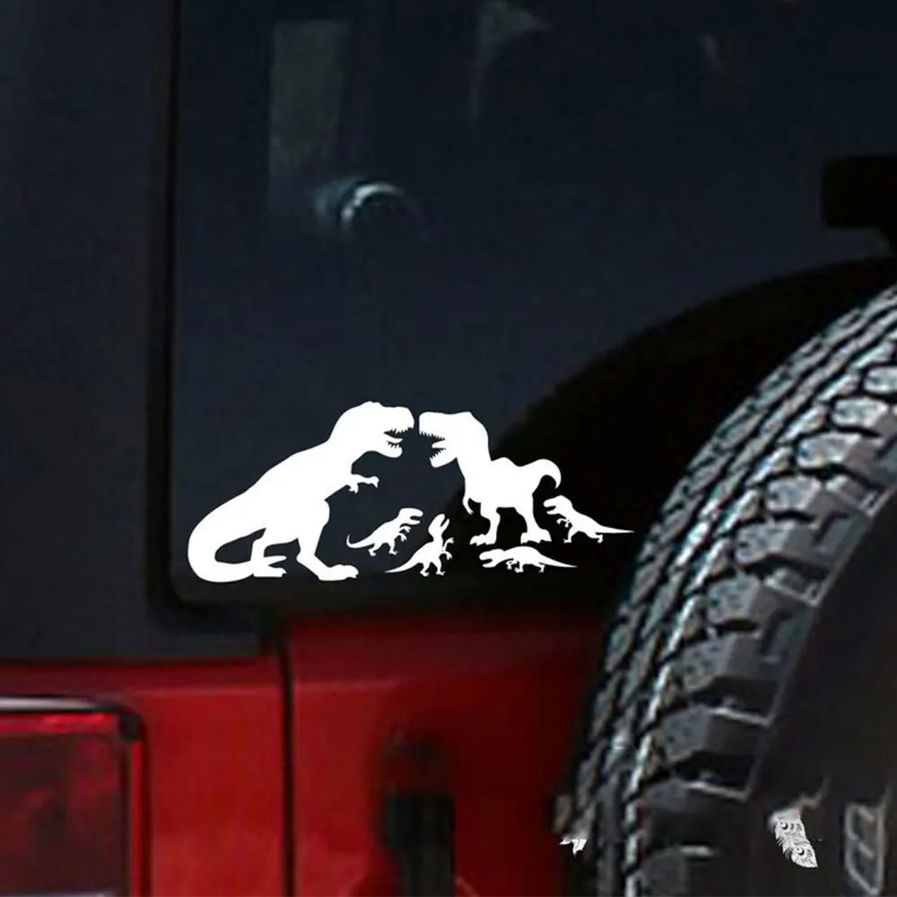 Tyrannosaurus Rex Family Car Stickers Lnteresting Dinosaur Decoration Notebook Windscreen Vinyl Decals (ONLINE ORDER ONLY)