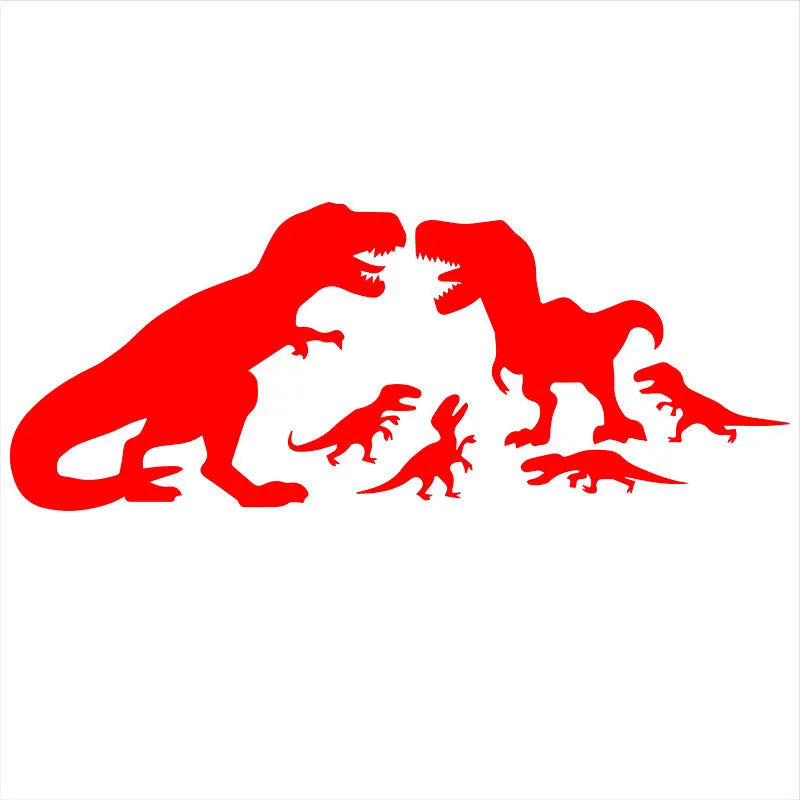 Tyrannosaurus Rex Family Car Stickers Lnteresting Dinosaur Decoration Notebook Windscreen Vinyl Decals (ONLINE ORDER ONLY)