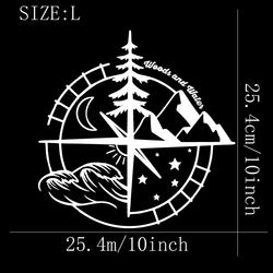 Woods and water compass Stickers,Car Stickers, Vinyl Decals - For Cars, Trucks, Walls, Laptops, Windows, Motorcycles, Bumpers (ONLINE ORDER ONLY)
