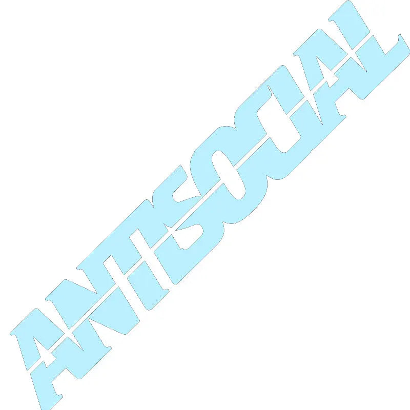 Antisocial Car Sticker Windshield Banner Night Run JDM Sport Competition Style Waterproof Sunscreen Decorative Vinyl Decals (ONLINE ORDER ONLY)