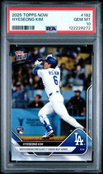 Graded 2025 Topps Now Hyeseong Kim #182 Rookie RC Baseball Card PSA 10 Gem Mint (ONLINE ORDER ONLY)