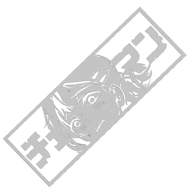 Anime Beautiful Girl Lovely Car Stickers Window Windshield Bumper Decoration Stickers Auto Parts Laser Vinyl Decals (ONLINE ORDER ONLY)