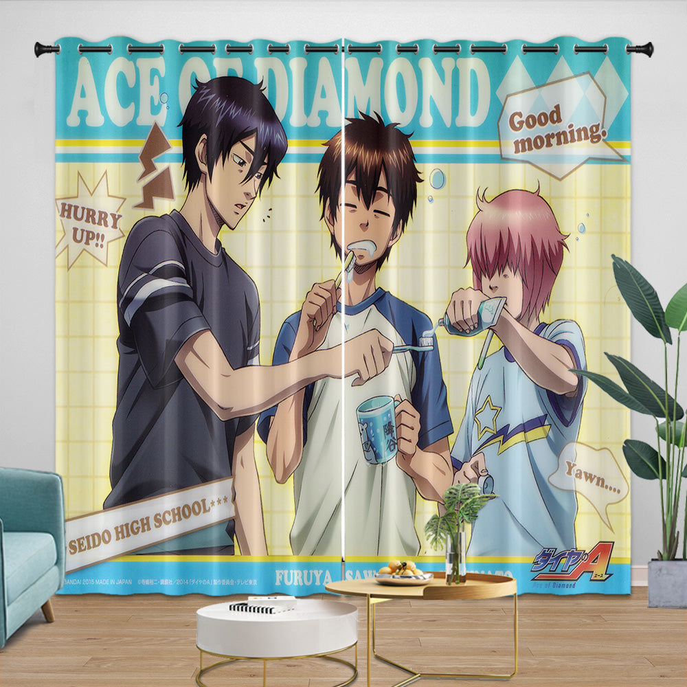 Ace of Diamond Curtains Blackout Window Drapes Room Decoration (Online Order Only)