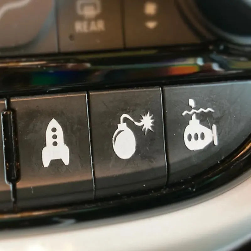 Choose Cartoon Car Sticker And Truck Vehicle White Blank Buttons The Car Interior  Decoration Die Cutting  Vinyl Decals (ONLINE ORDER ONLY)
