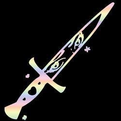 Kawaii Anime Eyes Knife Car Sticker Decoration Auto Parts Window Laptop Stickers Cartoon Senpai Dagger Waterproof Vinyl Decals (ONLINE ORDER ONLY)