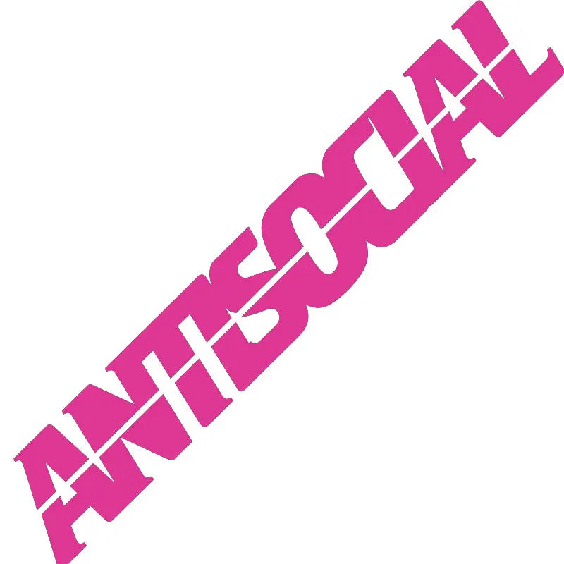 Antisocial Car Sticker Windshield Banner Night Run JDM Sport Competition Style Waterproof Sunscreen Decorative Vinyl Decals (ONLINE ORDER ONLY)