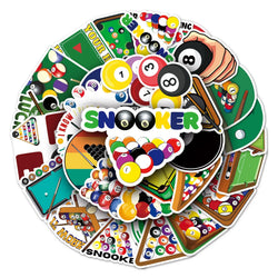 Cartoon Billiards Snooker Stickers DIY Laptop Phone Suitcase Fridge Decals Wholesale (Online Order Only)