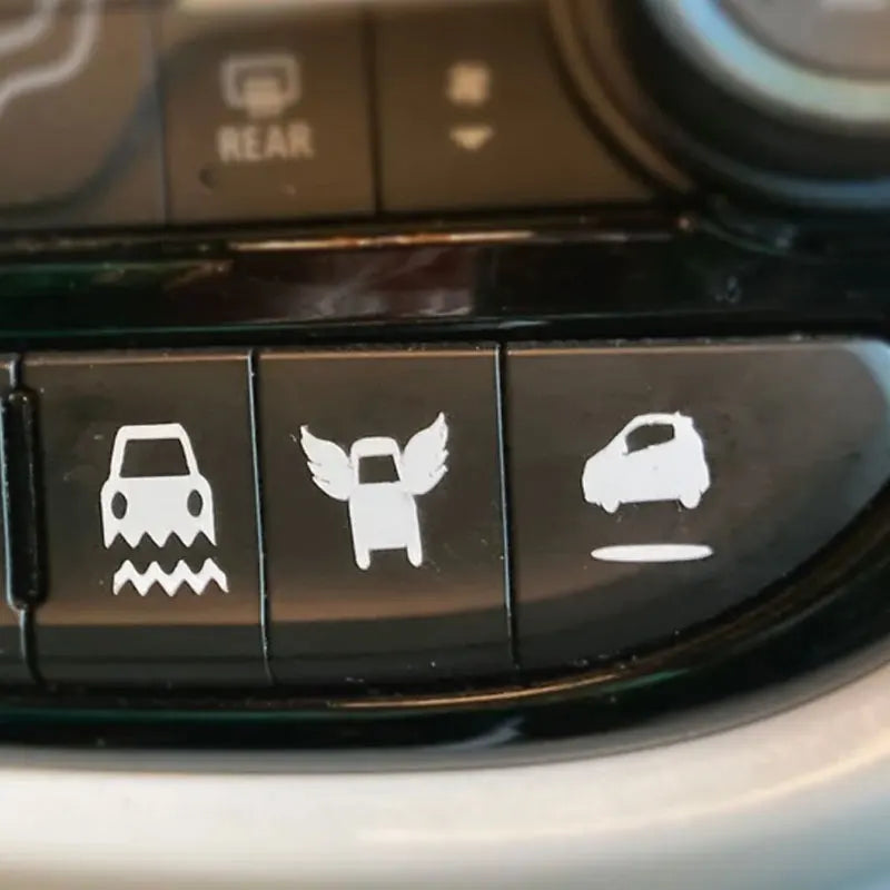 Choose Cartoon Car Sticker And Truck Vehicle White Blank Buttons The Car Interior  Decoration Die Cutting  Vinyl Decals (ONLINE ORDER ONLY)
