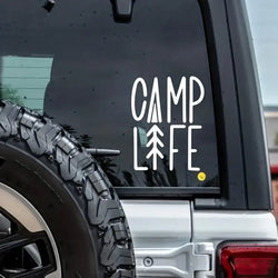 Camp Life Sticker For Travel Camping Enthusiasts Car RV Decorative Stickers, Waterproof  Car Stickers (ONLINE ORDER ONLY)