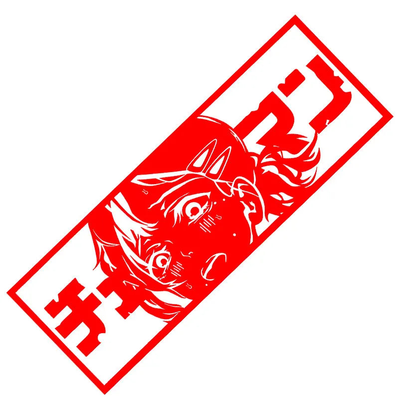 Anime Beautiful Girl Lovely Car Stickers Window Windshield Bumper Decoration Stickers Auto Parts Laser Vinyl Decals (ONLINE ORDER ONLY)