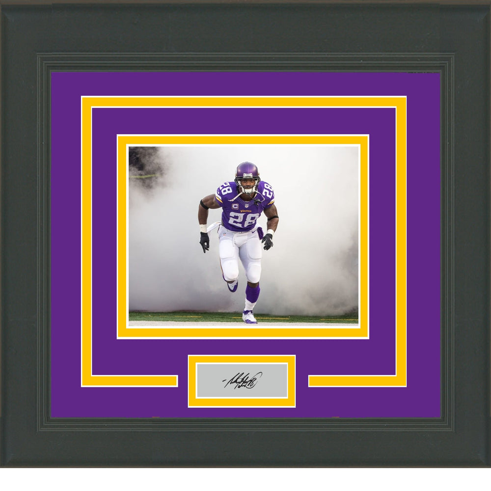 Framed Adrian Peterson Facsimile Laser Engraved Signature Auto Minnesota Vikings 11x14 Football Photo (ONLINE ORDER ONLY)