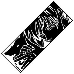 Anime Stickers  My Domain For Stickers Personality Decoration Laptop Computer Auto Parts Bumper The Window PVC Vinyl Decals (ONLINE ORDER ONLY)