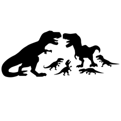 Tyrannosaurus Rex Family Car Stickers Lnteresting Dinosaur Decoration Notebook Windscreen Vinyl Decals (ONLINE ORDER ONLY)