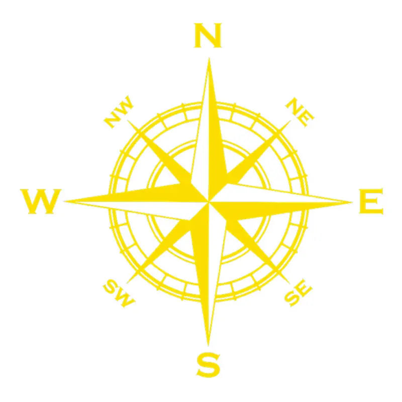 Nautical Compass Car Stickers Outdoor Personality Styling Decoration Laptop Sticker Reflective Rear End Glass Vinyl Decals (ONLINE ORDER ONLY)