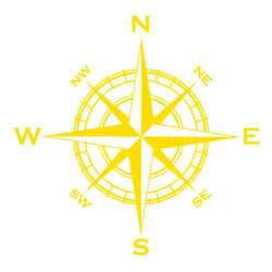 Nautical Compass Car Stickers Outdoor Personality Styling Decoration Laptop Sticker Reflective Rear End Glass Vinyl Decals (ONLINE ORDER ONLY)