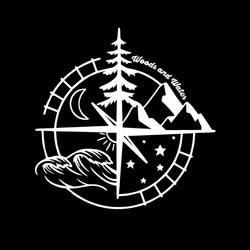 Woods and water compass Stickers,Car Stickers, Vinyl Decals - For Cars, Trucks, Walls, Laptops, Windows, Motorcycles, Bumpers (ONLINE ORDER ONLY)