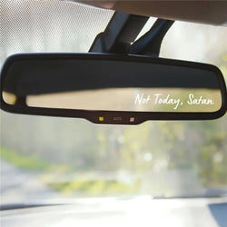 Not Today Mirror Decal, Cute Faith Vinyl Decal, Car Mirror Decal, Religious Car Accessories (ONLINE ORDER ONLY)
