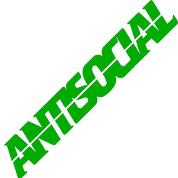 Antisocial Car Sticker Windshield Banner Night Run JDM Sport Competition Style Waterproof Sunscreen Decorative Vinyl Decals (ONLINE ORDER ONLY)
