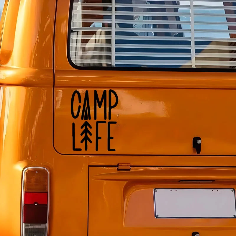 Camp Life Sticker For Travel Camping Enthusiasts Car RV Decorative Stickers, Waterproof  Car Stickers (ONLINE ORDER ONLY)